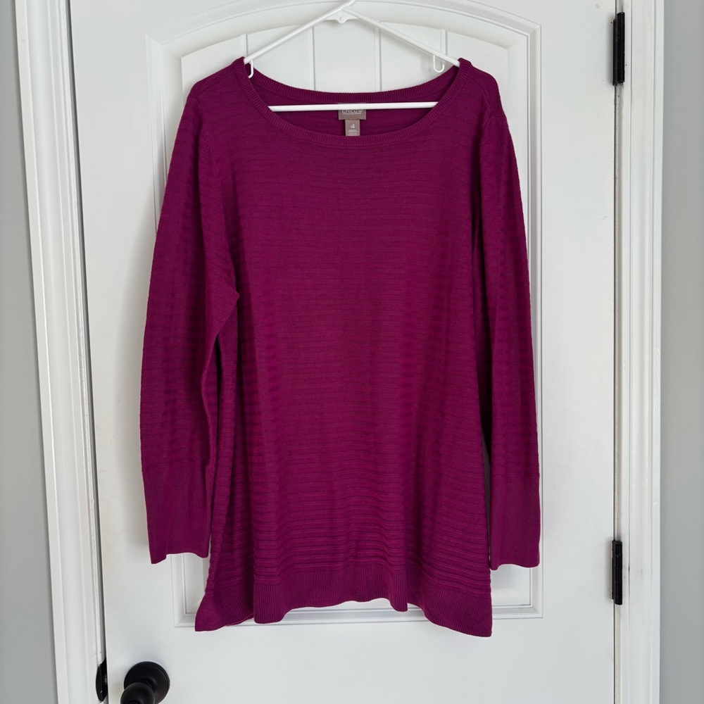 Chicos Women's Fuschia Sweater Size 4 (XL)